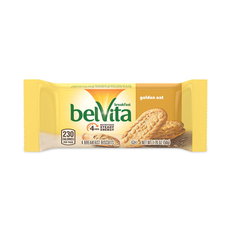 Nabisco® belVita Breakfast Biscuits, Golden Oat, 1.76 oz Packet of 4, 12 Packets/Box, 3 Boxes/Carton, Ships in 1-3 Business Days (GRR30700147)