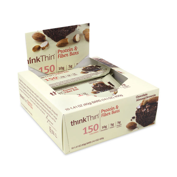 thinkThin® High Protein Bars, Almond Brownie, 1.41 oz Bar, 10 Bars/Carton, Ships in 1-3 Business Days (GRR30700117)