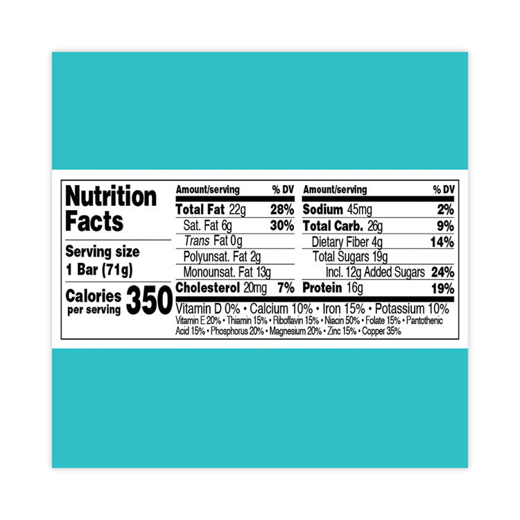 Perfect Bar® Refrigerated Protein Bar, Coconut Peanut Butter, 2.5 oz Bar, 16/Carton, Ships in 1-3 Business Days (GRR30700272)
