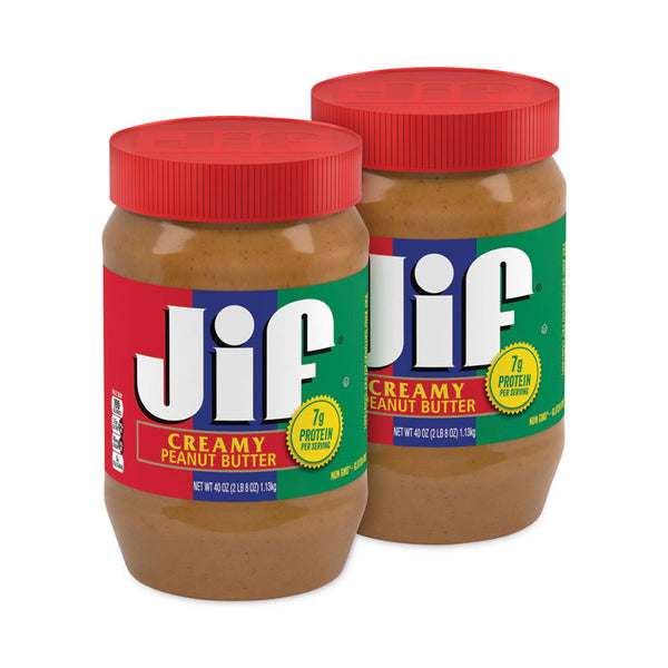 Jif® Creamy Peanut Butter, 40 oz Jar, 2/Pack, Ships in 1-3 Business Days (GRR30700227) Each