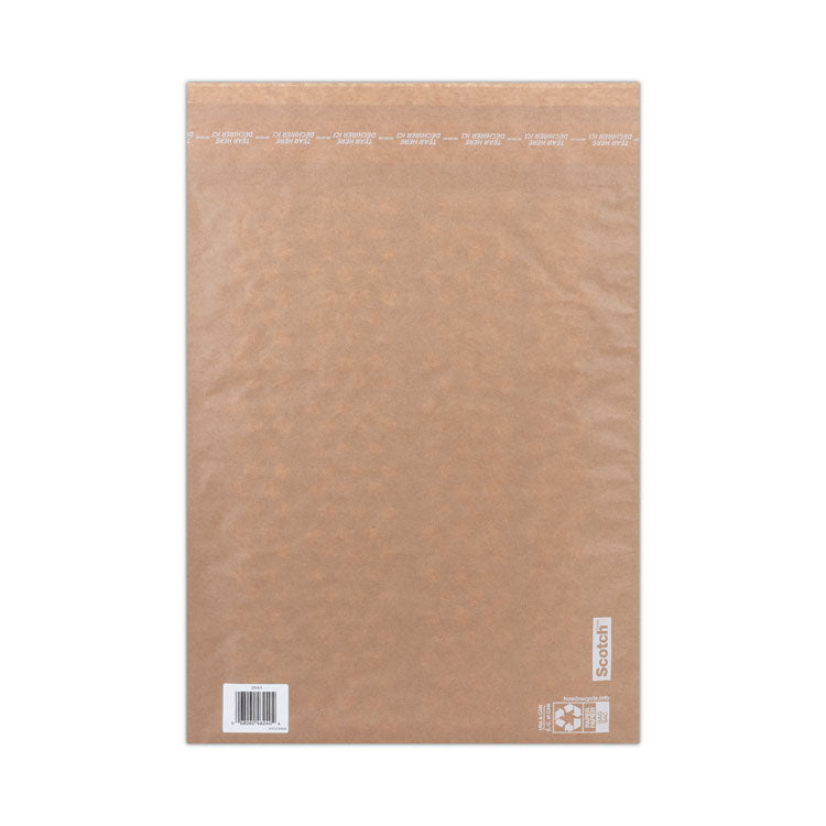 Scotch™ Curbside Recyclable Padded Mailer, #6, Bubble Cushion, Self-Adhesive Closure, 13.75 x 20, Natural Kraft, 50/Carton (MMMCR61)