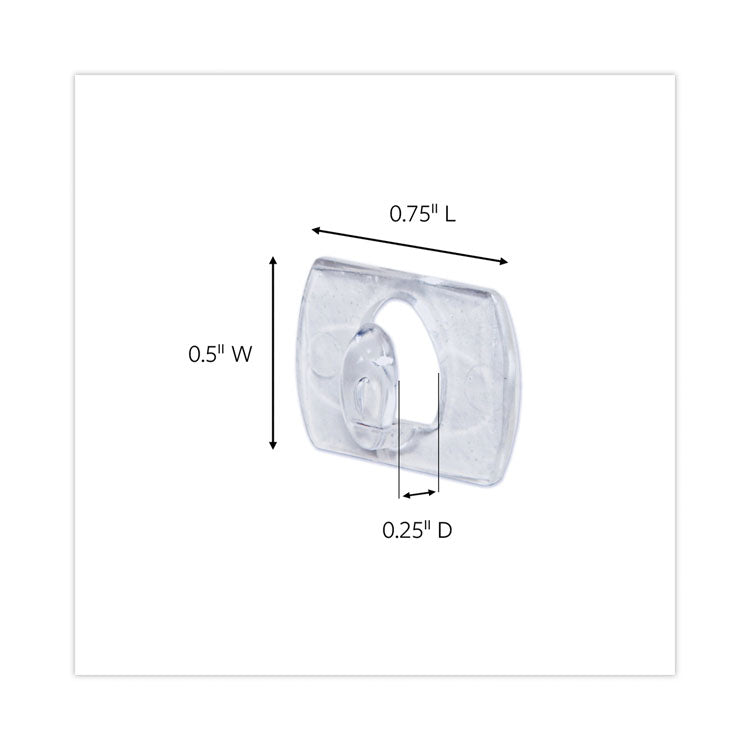 Command™ Clear Hooks and Strips, Decorating Clips, Plastic, 0.1 lb Capacity, 20 Clips and 24 Strips/Pack (MMM17026CLRES) Pack of 20