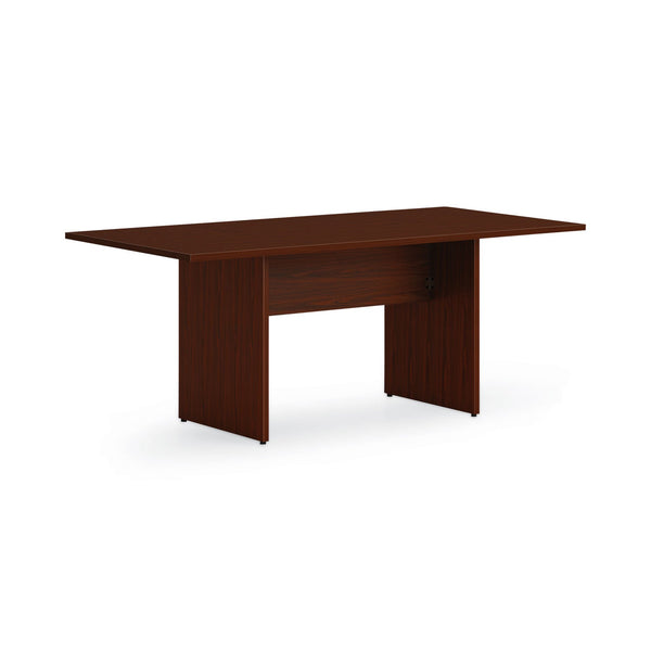 HON® Mod Slab Base for 96" Table Tops, 63.5w x 29.23d x 28h, Traditional Mahogany (HONTBL96BSELT1)