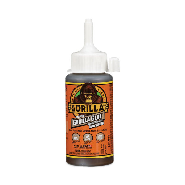 Gorilla® Original Formula Glue, 4 oz, Dries Light Brown (GOR5000408)