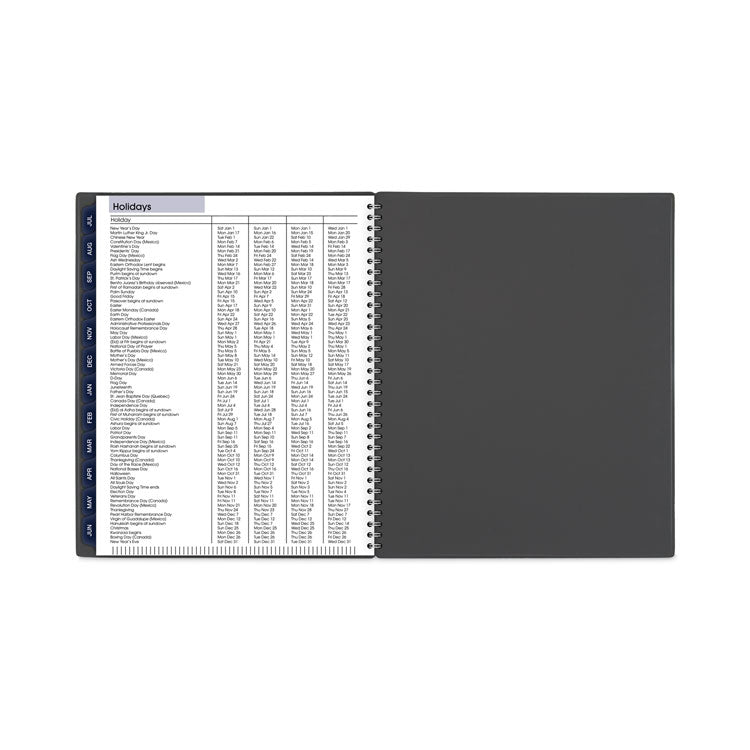 AT-A-GLANCE® DayMinder Academic Monthly Desktop Planner, Twin-Wire Binding, 11 x 8.5, Charcoal Cover, 12-Month (July to June): 2023-2024 (AAGAYC47045)