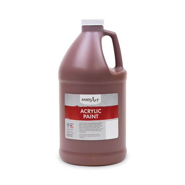 Handy Art® Acrylic Paint, Brown, 64 oz Bottle (HAN102085) Each