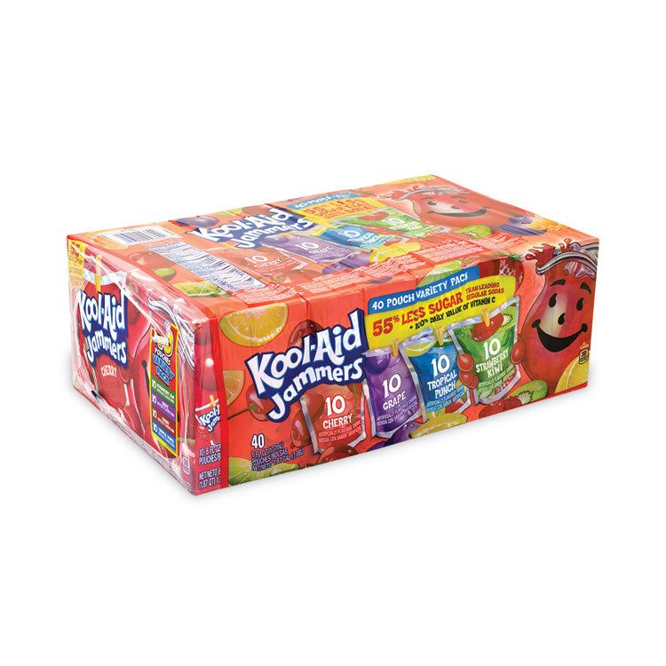 Kool-Aid Jammers Juice Pouch Variety Pack, 6 oz Pouch, 40/Carton, Ships in 1-3 Business Days (GRR22000775)