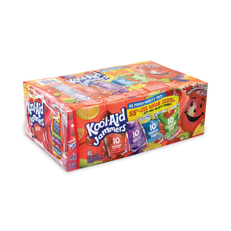 Kool-Aid Jammers Juice Pouch Variety Pack, 6 oz Pouch, 40/Carton, Ships in 1-3 Business Days (GRR22000775) Each