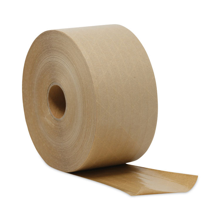 General Supply Glass-Fiber Reinforced Gummed Kraft Sealing Tape, 3" Core, 3" x 375 ft, Brown, 8/Carton (UNV7300) Carton of 8 Rolls
