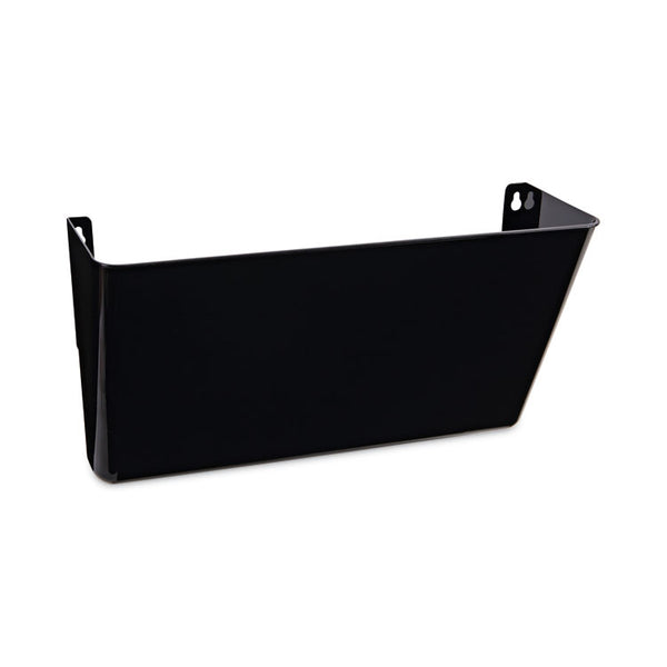 Universal® Wall File Pockets, Plastic, Letter Size, 13" x 4.13" x 7", Black (UNV08122)