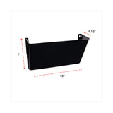 Universal® Wall File Pockets, Plastic, Letter Size, 13" x 4.13" x 7", Black (UNV08122)