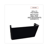 Universal® Wall File Pockets, Plastic, Letter Size, 13" x 4.13" x 7", Black (UNV08122)