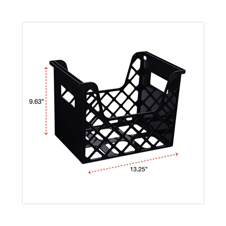 Universal® Recycled Extra Capacity Desktop File Holder, Letter Size, 8.5" Long, Black (UNV08123) Each