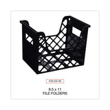 Universal® Recycled Extra Capacity Desktop File Holder, Letter Size, 8.5" Long, Black (UNV08123) Each