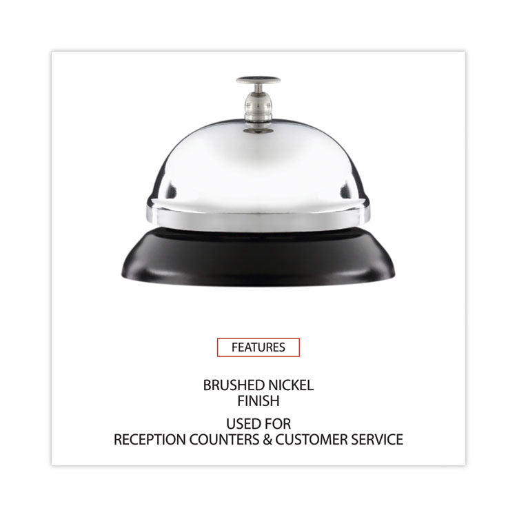 Universal® Call Bell, 3.38" Diameter, Brushed Nickel (UNV10000) Each
