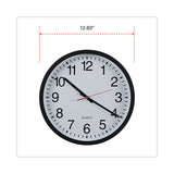 Universal® Classic Round Wall Clock, 12.63" Overall Diameter, Black Case, 1 AA (sold separately) (UNV10431) Each