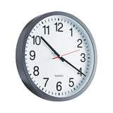Universal® Classic Round Wall Clock, 12.63" Overall Diameter, Black Case, 1 AA (sold separately) (UNV10431) Each
