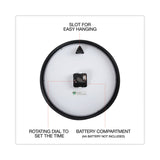 Universal® Classic Round Wall Clock, 12.63" Overall Diameter, Black Case, 1 AA (sold separately) (UNV10431) Each