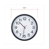 Universal® Indoor/Outdoor Round Wall Clock, 13.5" Overall Diameter, Black Case, 1 AA (sold separately) (UNV11381) Each