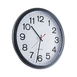 Universal® Indoor/Outdoor Round Wall Clock, 13.5" Overall Diameter, Black Case, 1 AA (sold separately) (UNV11381) Each