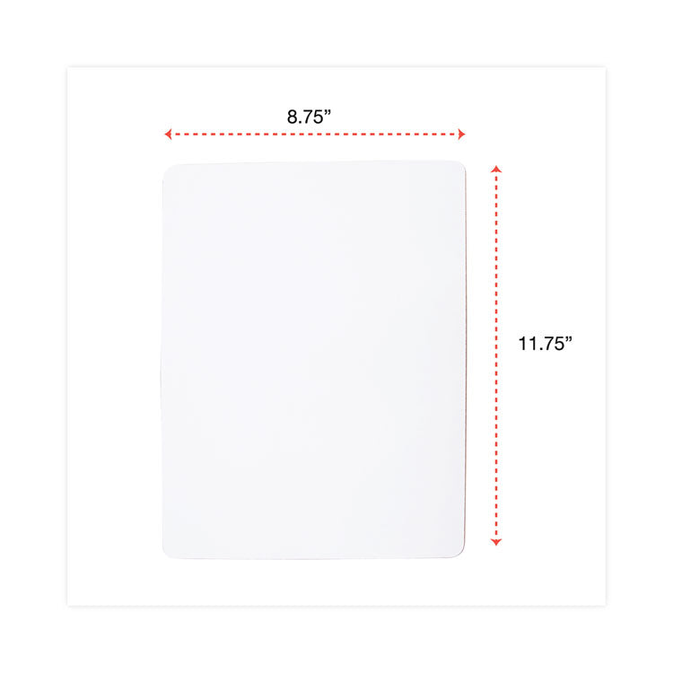 Universal® Lap/Learning Dry-Erase Board, Unruled, 11.75 x 8.75, White Surface, 6/Pack (UNV43910) Pack of 6