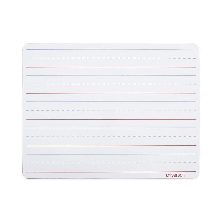 Universal® Lap/Learning Dry-Erase Board, Penmanship Ruled, 11.75 x 8.75, White Surface, 6/Pack (UNV43911) Pack of 6