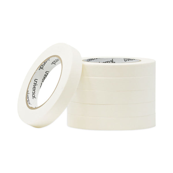 Universal® Removable General-Purpose Masking Tape, 3" Core, 18 mm x 54.8 m, Beige, 6/Pack (UNV51334)