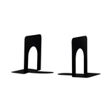 Universal® Economy Bookends, Nonskid, 4.75 x 5.25 x 5, Heavy Gauge Steel, Black, 1 Pair (UNV54055)