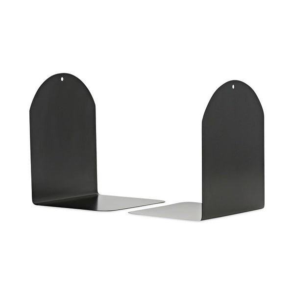 Universal® Magnetic Bookends, 6 x 5 x 7, Metal, Black, 1 Pair (UNV54071)