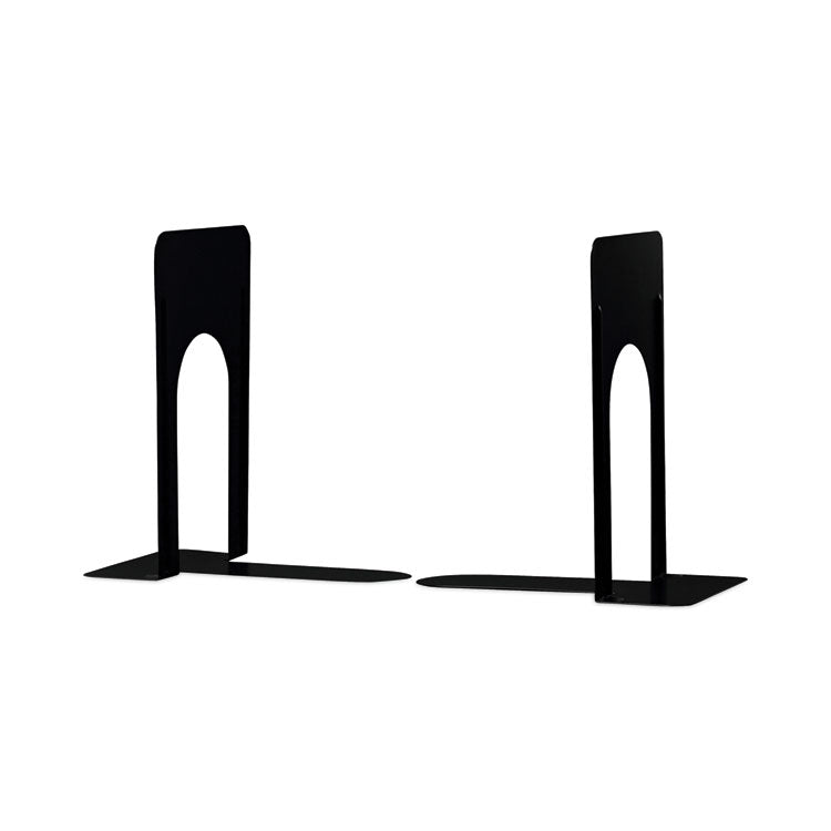 Universal® Economy Bookends, Standard, 5.88 x 8.25 x 9, Heavy Gauge Steel, Black, 1 Pair (UNV54091)