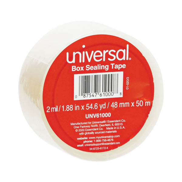 Universal® General-Purpose Box Sealing Tape, 3" Core, 1.88" x 54.6 yds, Clear (UNV61000)