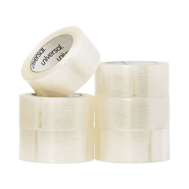 Universal® General-Purpose Box Sealing Tape, 3" Core, 1.88" x 110 yds, Clear, 6/Pack (UNV63500)