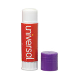 Universal® Glue Stick, 1.3 oz, Applies Purple, Dries Clear, 12/Pack (UNV74752) Box of 12