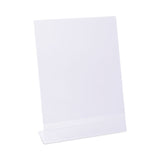 Universal® Clear L-Style Freestanding Frame, 8.5 x 11 Insert, 3/Pack (UNV76852)