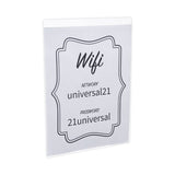 Universal® Wall Mount Sign Holder, 8.5 x 11, Vertical, Clear (UNV76882) Pack of 2