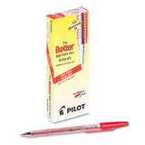 Pilot® Better Ballpoint Pen, Stick, Fine 0.7 mm, Red Ink, Translucent Red Barrel, Dozen (PIL37011)