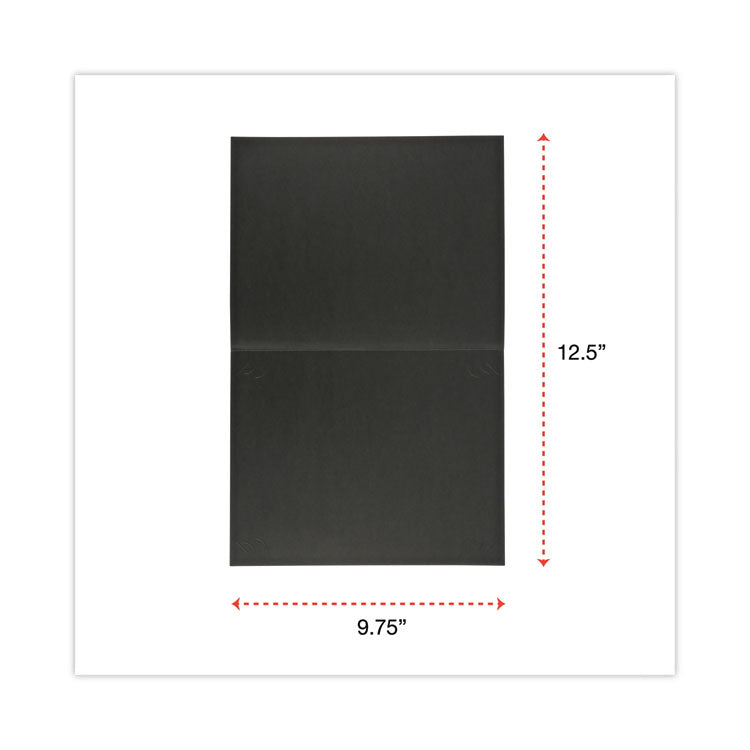 Universal® Certificate/Document Cover, 8.5 x 11; 8 x 10; A4, Black, 6/Pack (UNV76895) Pack of 6