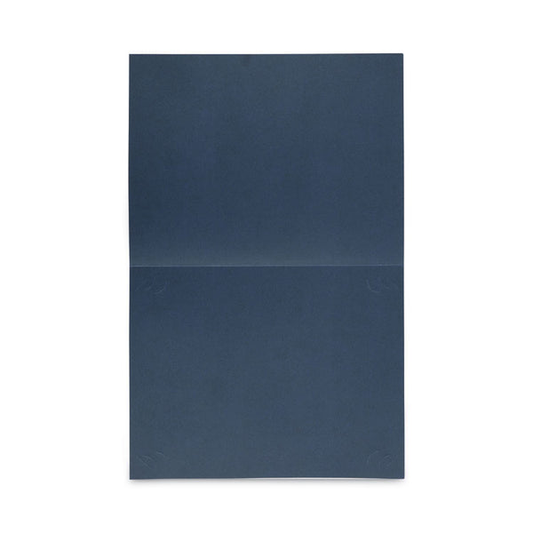 Universal® Certificate/Document Cover, 8.5 x 11; 8 x 10; A4, Navy, 6/Pack (UNV76897)