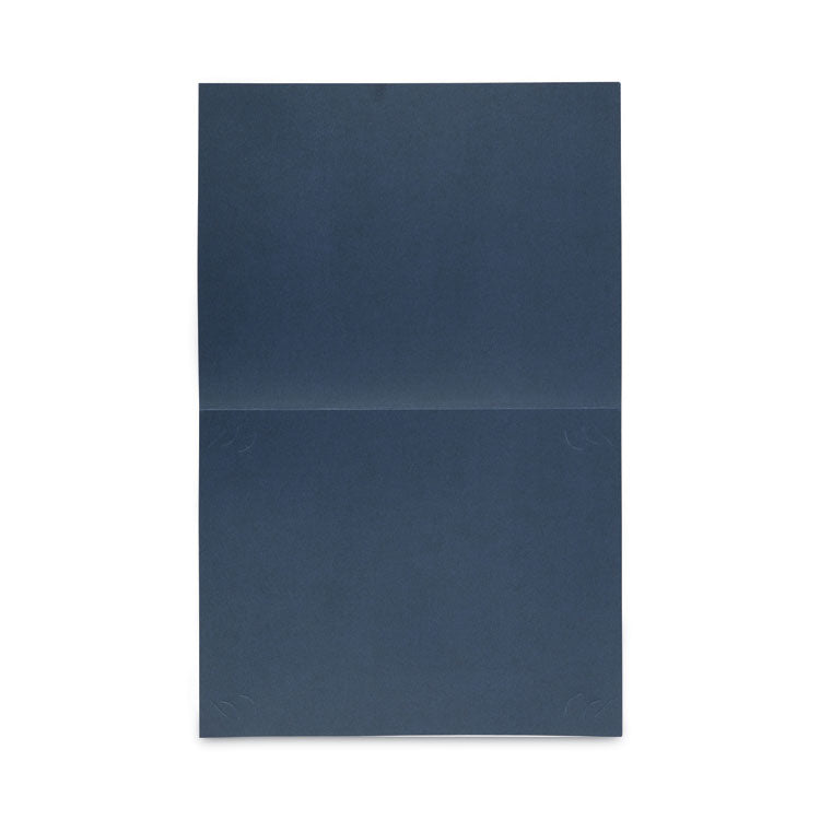 Universal® Certificate/Document Cover, 8.5 x 11; 8 x 10; A4, Navy, 6/Pack (UNV76897) Pack of 6