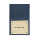 Universal® Certificate/Document Cover, 8.5 x 11; 8 x 10; A4, Navy, 6/Pack (UNV76897) Pack of 6