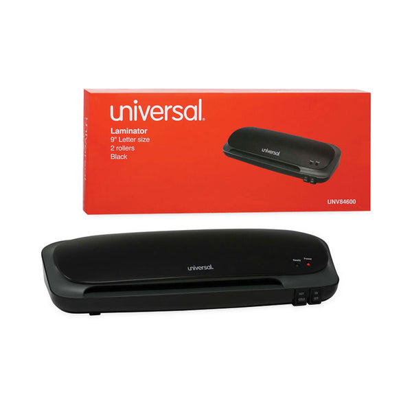 Universal® Deluxe Desktop Laminator, Two Rollers, 9" Max Document Width, 5 mil Max Document Thickness (UNV84600)