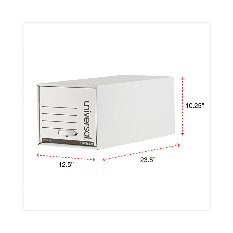 Universal® Heavy-Duty Storage Drawers, Letter Files, 14" x 25.5" x 11.5", White, 6/Carton (UNV85300) Carton of 6