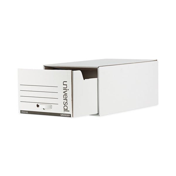 Universal® Heavy-Duty Storage Drawers, Legal Files, 17.25" x 25.5" x 11.5", White, 6/Carton (UNV85301)