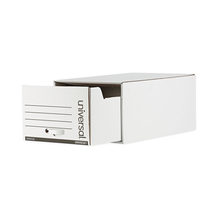 Universal® Heavy-Duty Storage Drawers, Legal Files, 17.25" x 25.5" x 11.5", White, 6/Carton (UNV85301) Carton of 6