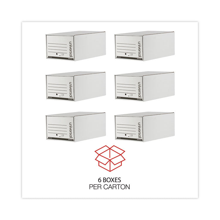 Universal® Heavy-Duty Storage Drawers, Legal Files, 17.25" x 25.5" x 11.5", White, 6/Carton (UNV85301) Carton of 6