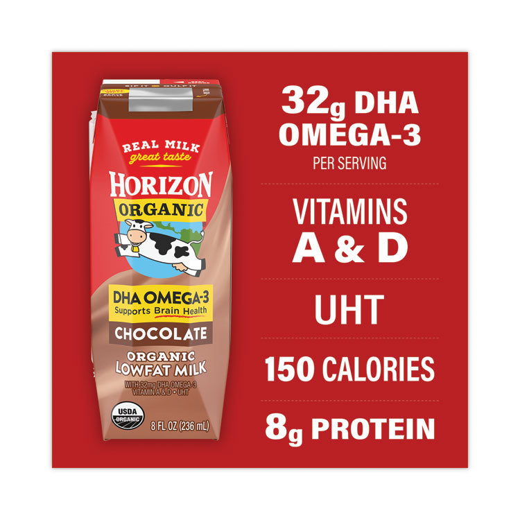 Horizon Organic Low Fat Milk, Chocolate, 8 oz, 18/Carton, Ships in 1-3 Business Days (GRR22000536) Each