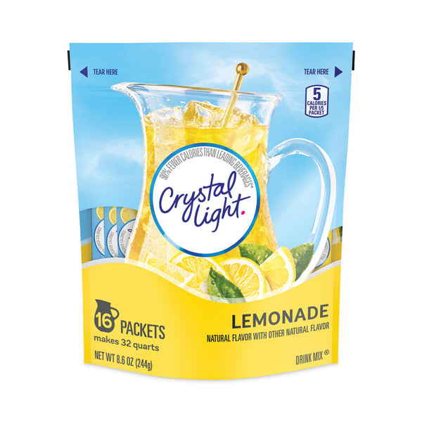 Crystal Light® Flavored Drink Mix Pitcher Packs, Lemonade, 0.14 oz Packets, 16 Packets/Pouch, 1 Pouch/Carton, Ships in 1-3 Business Days (GRR22000552)