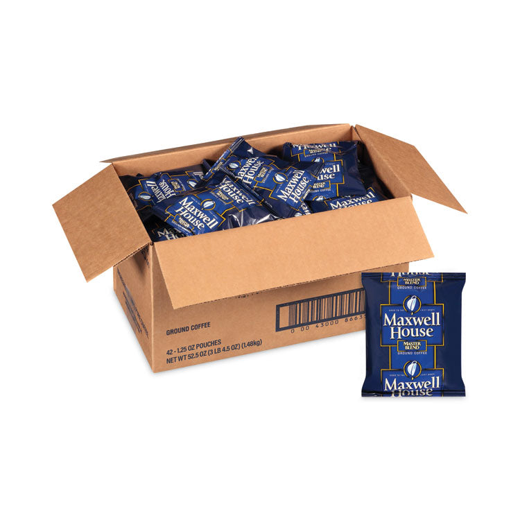 Maxwell House® Master Blend Ground Coffee, 1.25 oz Fraction Pack, 42/Carton, Ships in 1-3 Business Days (GRR20902528)