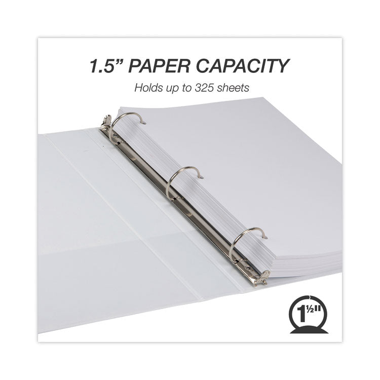 Samsill® Earth's Choice Plant-Based Round Ring View Binder, 3 Rings, 1.5" Capacity, 11 x 8.5, White (SAM18957)