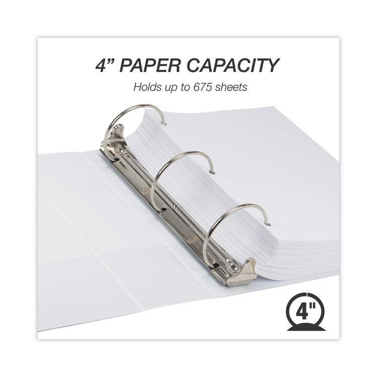 Samsill® Earth's Choice Plant-Based Round Ring View Binder, 3 Rings, 4" Capacity, 11 x 8.5, White (SAM18997)